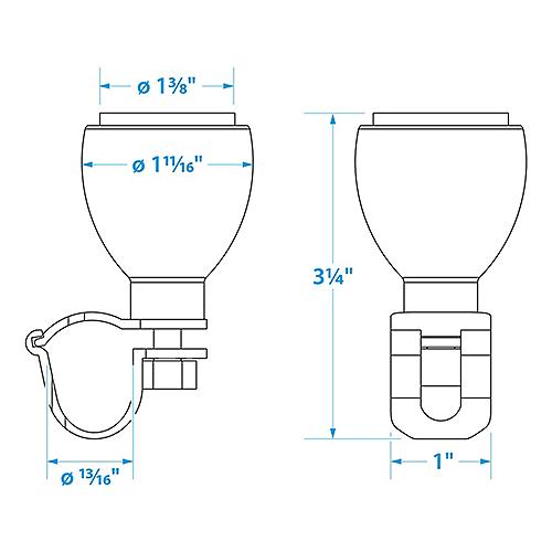 28491 Large Stainless Steel Steering Turn Knob