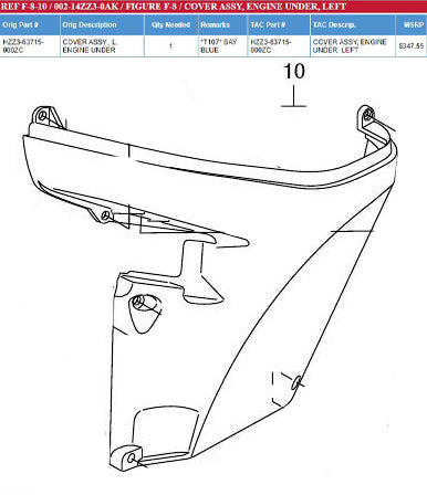 Tohatsu BFT60HP Left Side Cowling- HZZ3-63715-000ZC