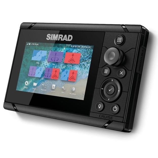 Load image into Gallery viewer, Simrad Cruise-5 Combo With US Coastal Charts and 83/200kHz Transom Mount
