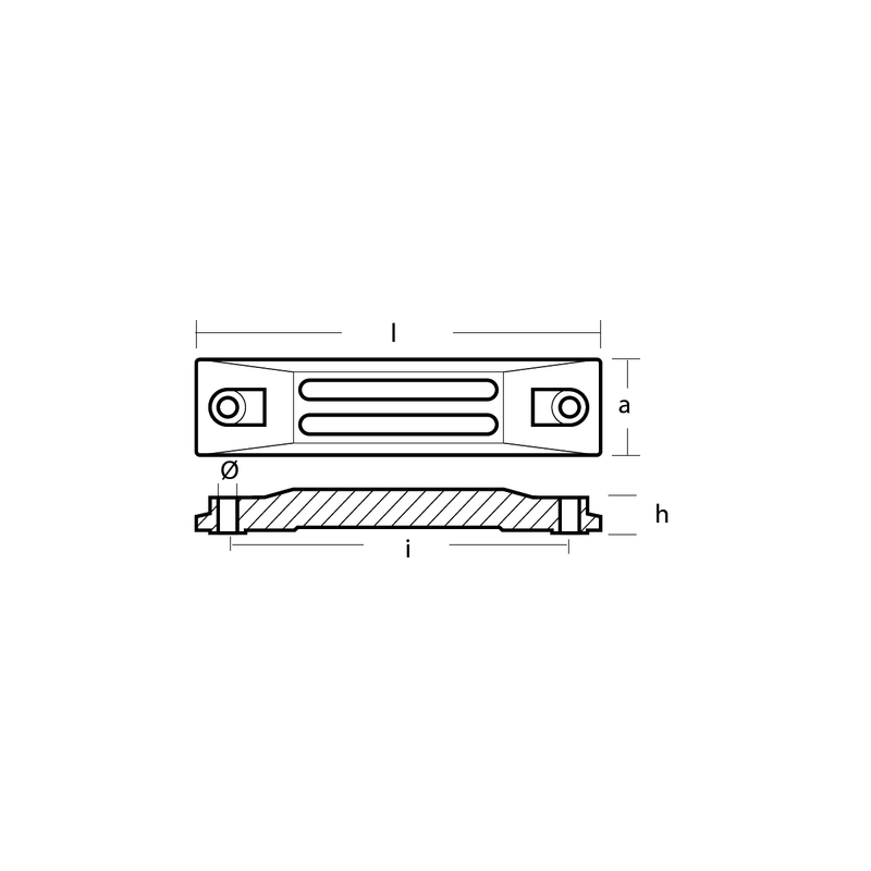 Load image into Gallery viewer, Honda small bar anode for stern bracket
