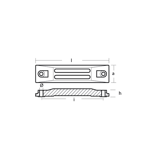 Honda small bar anode for stern bracket