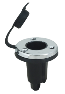 PERKO round plug-in type vertical base with waterproof snap-on cover for 3/4