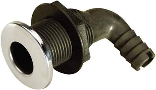 18551 SEACHOICE Thru Hull w/Stainless Steel Cover-1" 90 Degrees