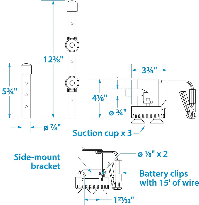 Load image into Gallery viewer, Seachoice Portable Aerator Baitwell System, 12V, 360 GPH, Includes 5 Ft. of Flexible Hose
