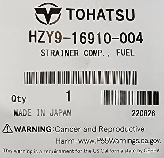HZY9-16910-004 Tohatsu BFT Fuel Filter