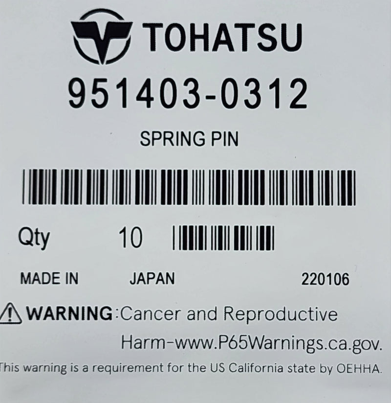 Load image into Gallery viewer, 9514030312M Tohatsu Spring Pin (Sold Each)
