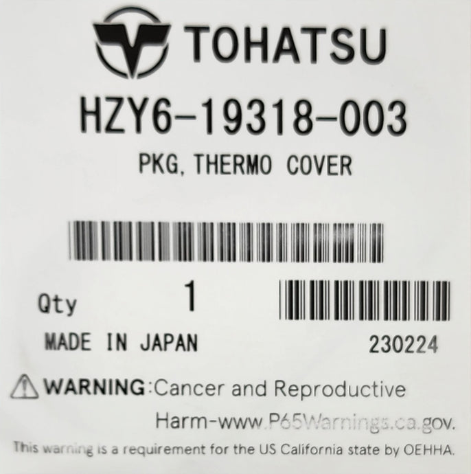 Tohatsu HZY6-19318-003 PKG,Thermo Cover