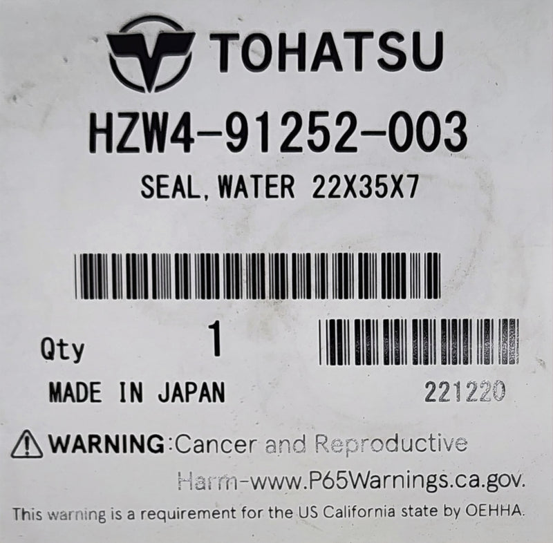 Load image into Gallery viewer, Tohatsu HZW4-91252-003 Water Seal
