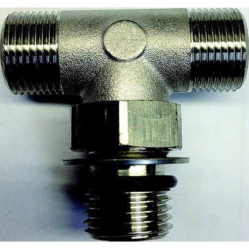 Uflex Boss Style T-Fitting - Nickel - Orb 6 To 3/8" Comp 71955T