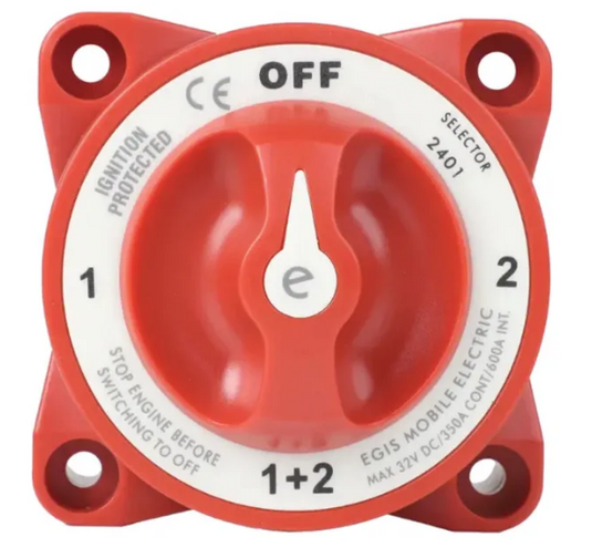 EGIS e-Series 350A Battery Selector Switch Off/1/Both/2