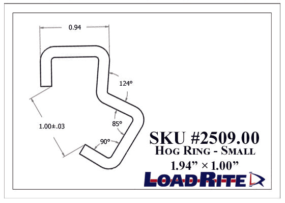 Load image into Gallery viewer, LoadRite 2509.00 Hog Ring &quot;Small&quot;  1.94″ × 1.00″
