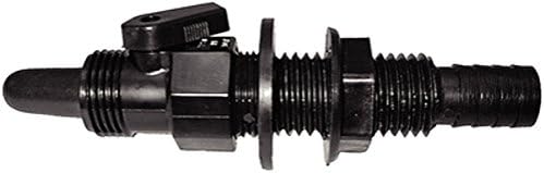 T&H Marine AHV1DP 3/4 Black Aerator Nozzle With Valve