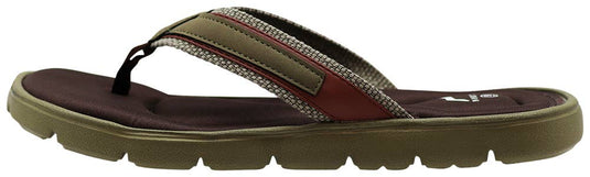 Norty Mens Memory Foam Sandal Brown Olive