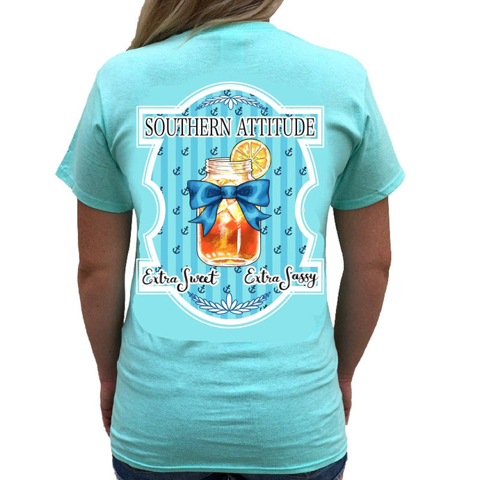 Southern Attitude Women's Sweet Tea Tee - Sea Foam Green