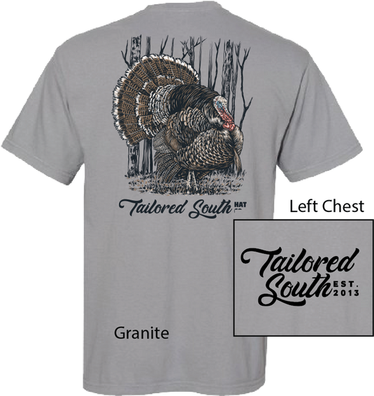 Tailored South Turkey T-Shirt Granite TS006