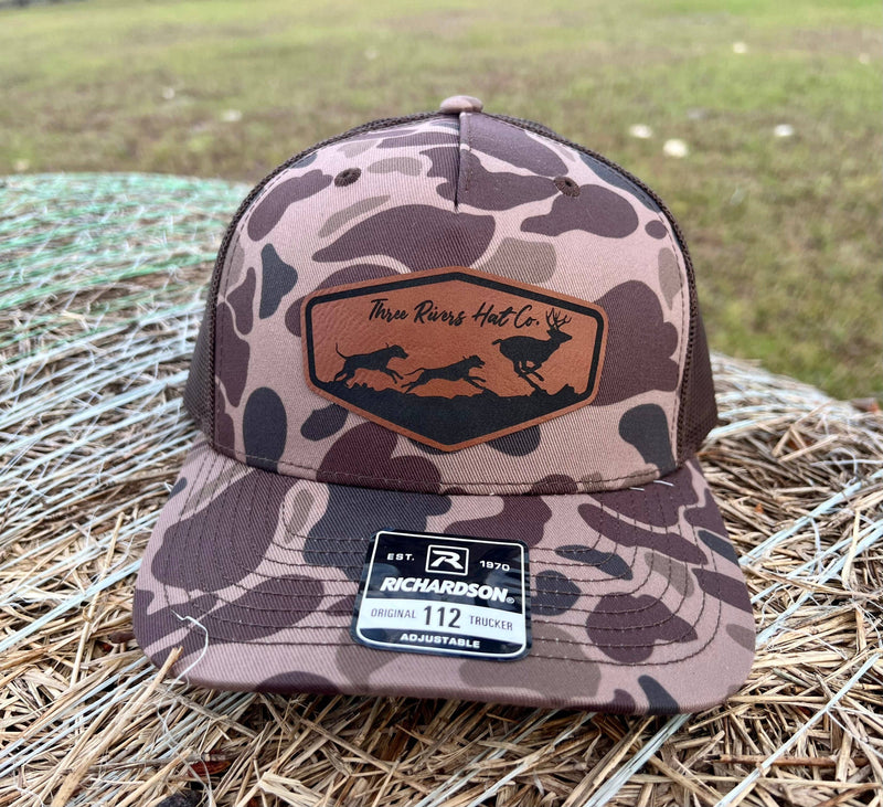 Load image into Gallery viewer, Deer Dog Hunting - Camo Trucker Snapback - Richardson 112
