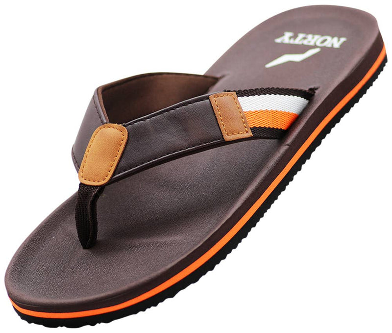 Load image into Gallery viewer, Norty Mens Flip Flop Sandal Brown Orange
