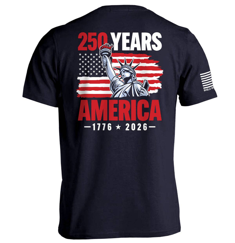 Load image into Gallery viewer, Shield Republic 250 Years Statue of Liberty T-Shirt
