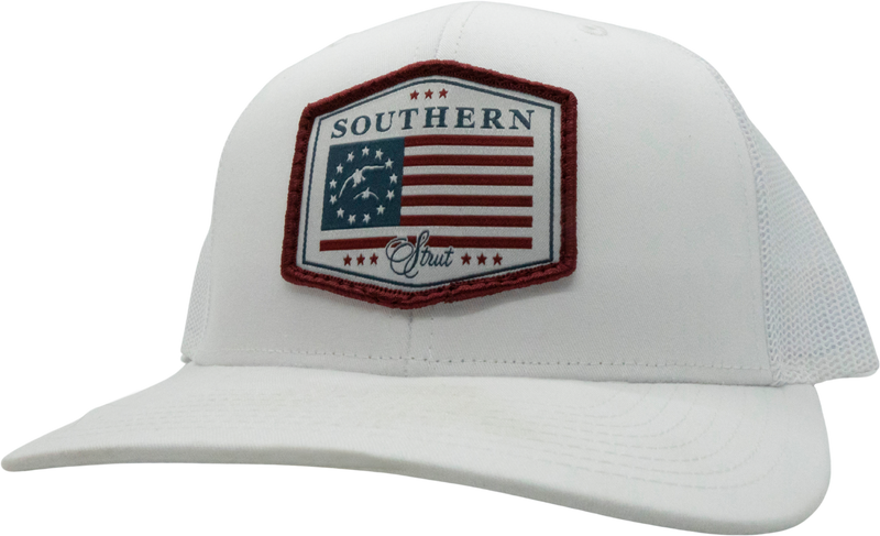 Load image into Gallery viewer, USA Duck Flag Woven Patch Trucker Hat
