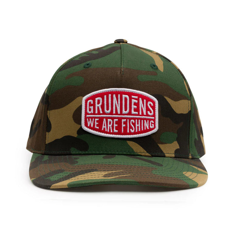 Load image into Gallery viewer, Grundens We Are Fishing Camo Trucker
