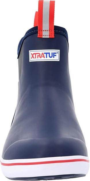 XTRATUF Navy/Red Men's Ankle Deck Boot