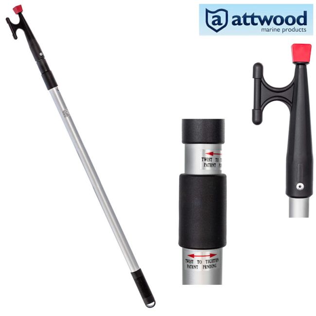 Load image into Gallery viewer, Attwood® 11180-5  3-1/2'-8' L Black Telescopic Boat Hook
