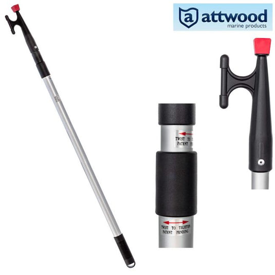 Attwood® 11180-5  3-1/2'-8' L Black Telescopic Boat Hook