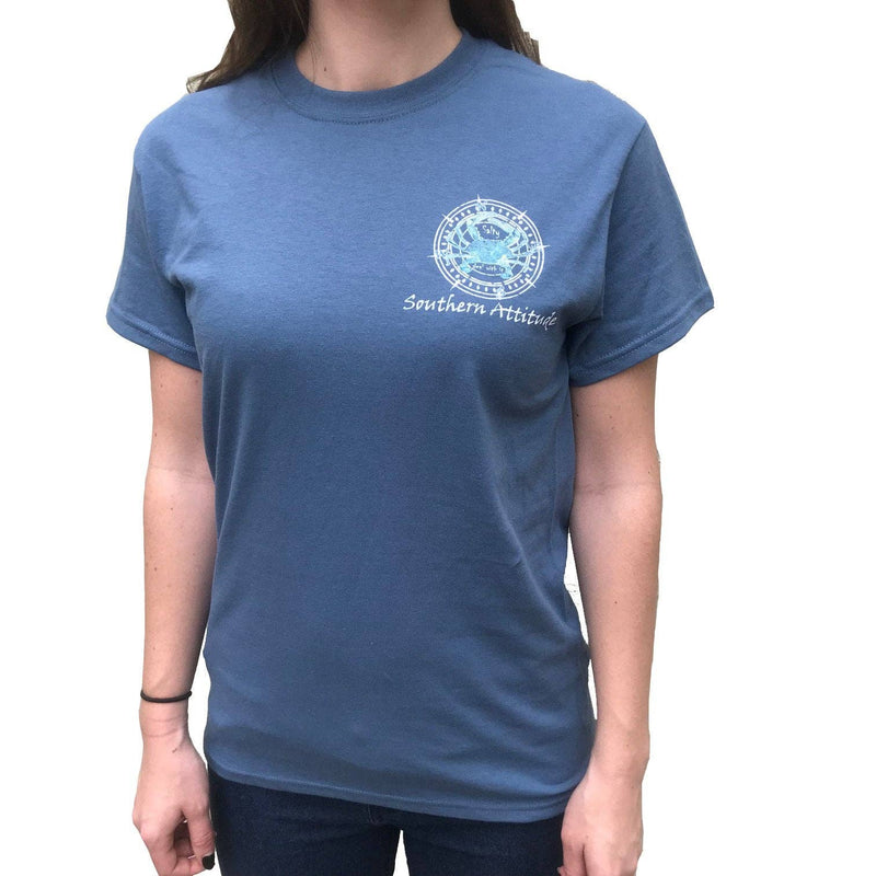 Load image into Gallery viewer, Southern Attitude Crab Tee - Indigo
