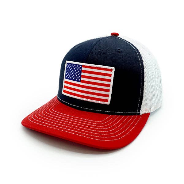 Load image into Gallery viewer, Shield Republic USA Flag Woven Patch Hat
