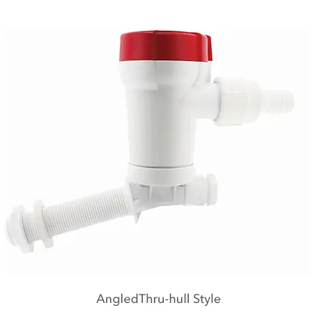 Rule 601C Livewell Pump, 500 GPH, Angled Thru-Hull