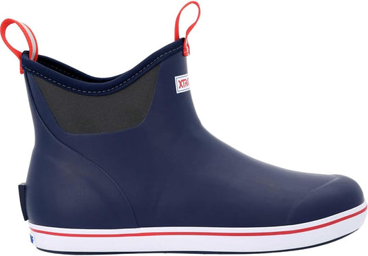XTRATUF Navy/Red Men's Ankle Deck Boot