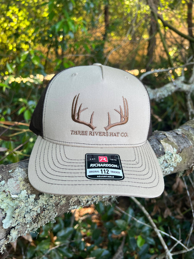 Load image into Gallery viewer, Classic Whitetail Rack - Trucker Snapback Hat - Richardson 112
