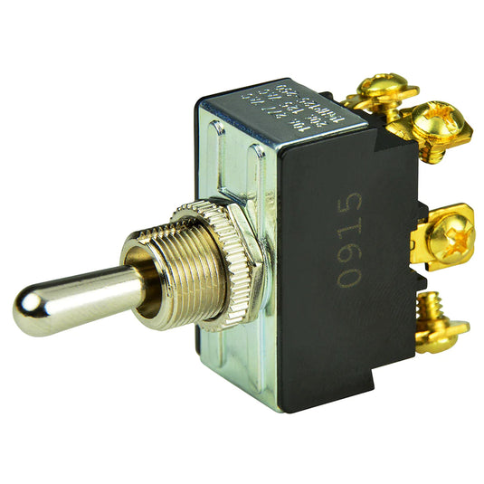 1002012 BEP DPDT Chrome Plated Toggle Switch - (ON)/OFF/(ON)