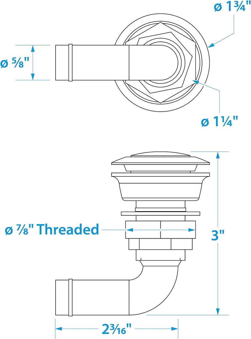 Load image into Gallery viewer, Seachoice 23061 Stainless Steel 90° Flush Mount Fuel Vent
