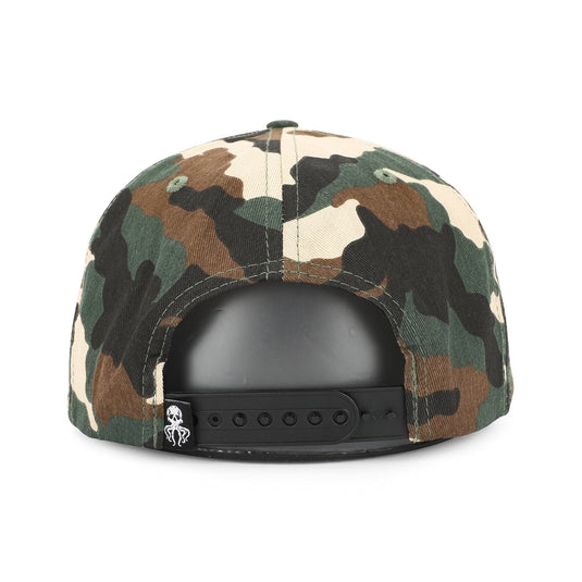 Octopus Patch Camo Cotton Snapback Hat