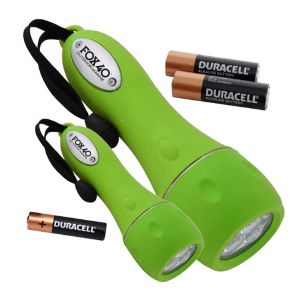 FOX40 LED Flashlight is a water-resistant go-anywhere floating flashlight 2 pack with batteries