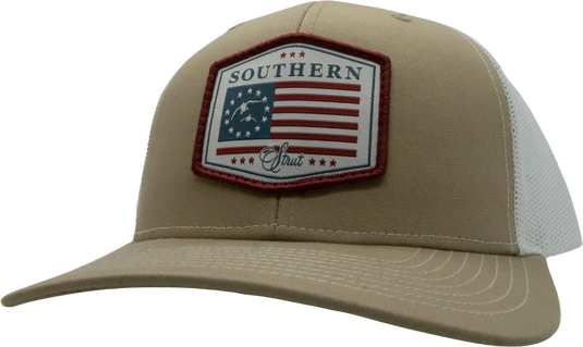 USA Duck Flag Woven Patch Trucker Hat