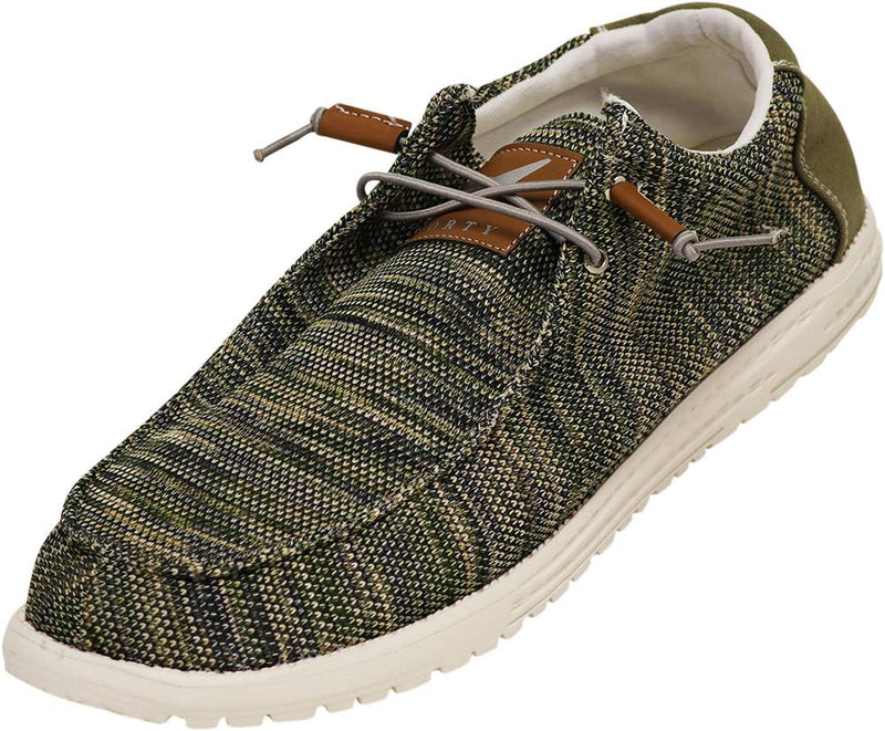 Load image into Gallery viewer, Norty Mens Olive Multi Laceup Boat Shoes
