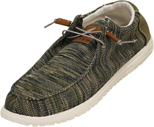 Norty Mens Olive Multi Laceup Boat Shoes