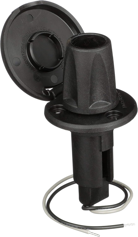 Attwood 910R2PB7 LightArmor™ Plug-In Base - Round Series, 2-Pin, Black
