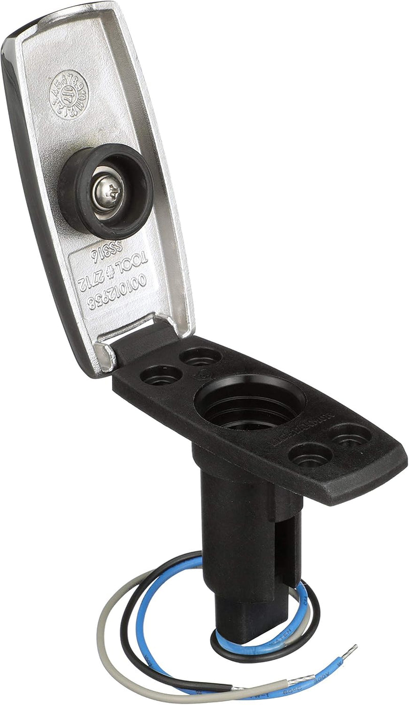 Load image into Gallery viewer, Attwood LightArmor™ Plug-In Base - Rectangle Series, 3-Pin, 316 S.S. 910V3SS-7
