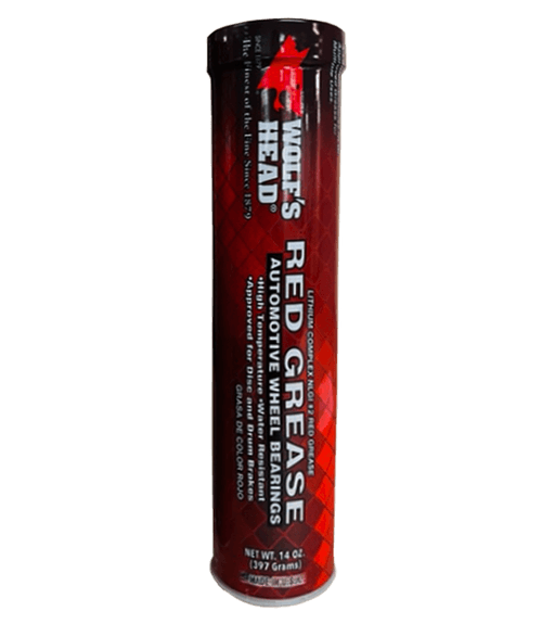 Wolf's Head 14oz Cartridge of Red Grease Lithium Complex