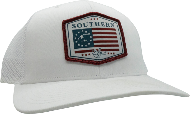 Load image into Gallery viewer, USA Duck Flag Woven Patch Trucker Hat
