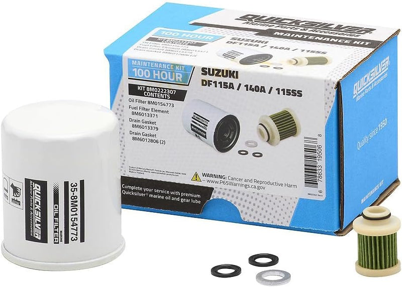 Load image into Gallery viewer, Quicksilver 8M0222307 100 Hour Maintenance Kit, Suzuki DF115A/140A/115SS
