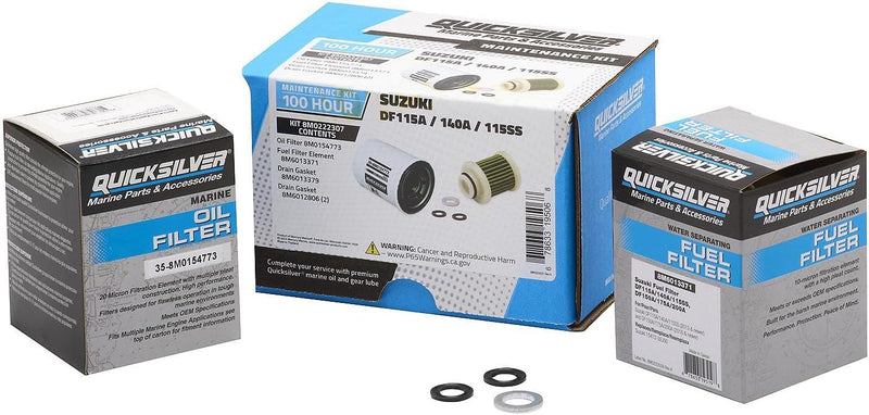 Load image into Gallery viewer, Quicksilver 8M0222307 100 Hour Maintenance Kit, Suzuki DF115A/140A/115SS

