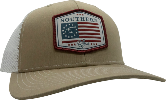 USA Duck Flag Woven Patch Trucker Hat
