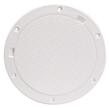 BECKSON 8" white pry-out deck plate non-skid style
