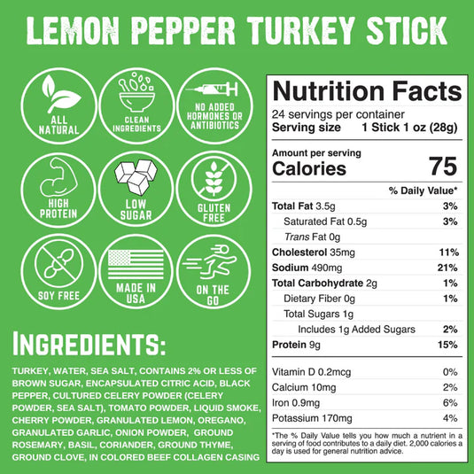 Lemon Pepper Turkey Stick