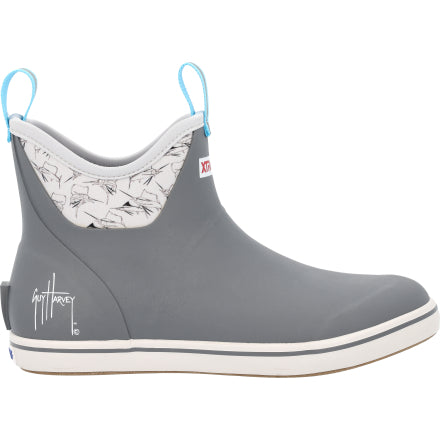 XTRATUF  Men's Ankle Deck Boot Guy Harvey Grey / Sailfish Sketch Style