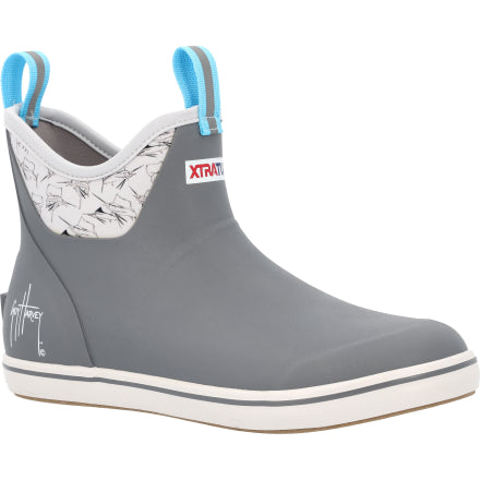 Load image into Gallery viewer, XTRATUF  Men's Ankle Deck Boot Guy Harvey Grey / Sailfish Sketch Style #XMABGHSS
